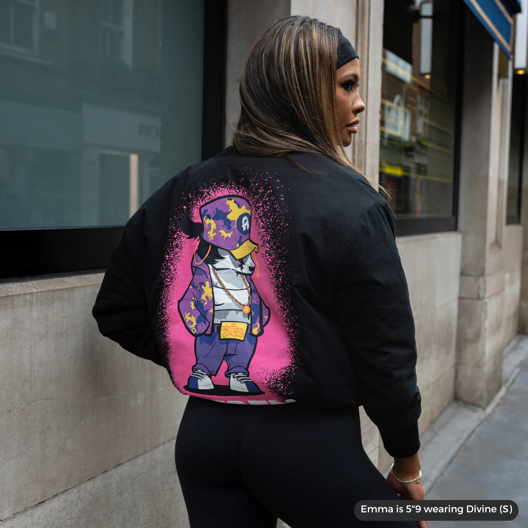 Limited Edition- artJaz graphic bomber jacket- Women's