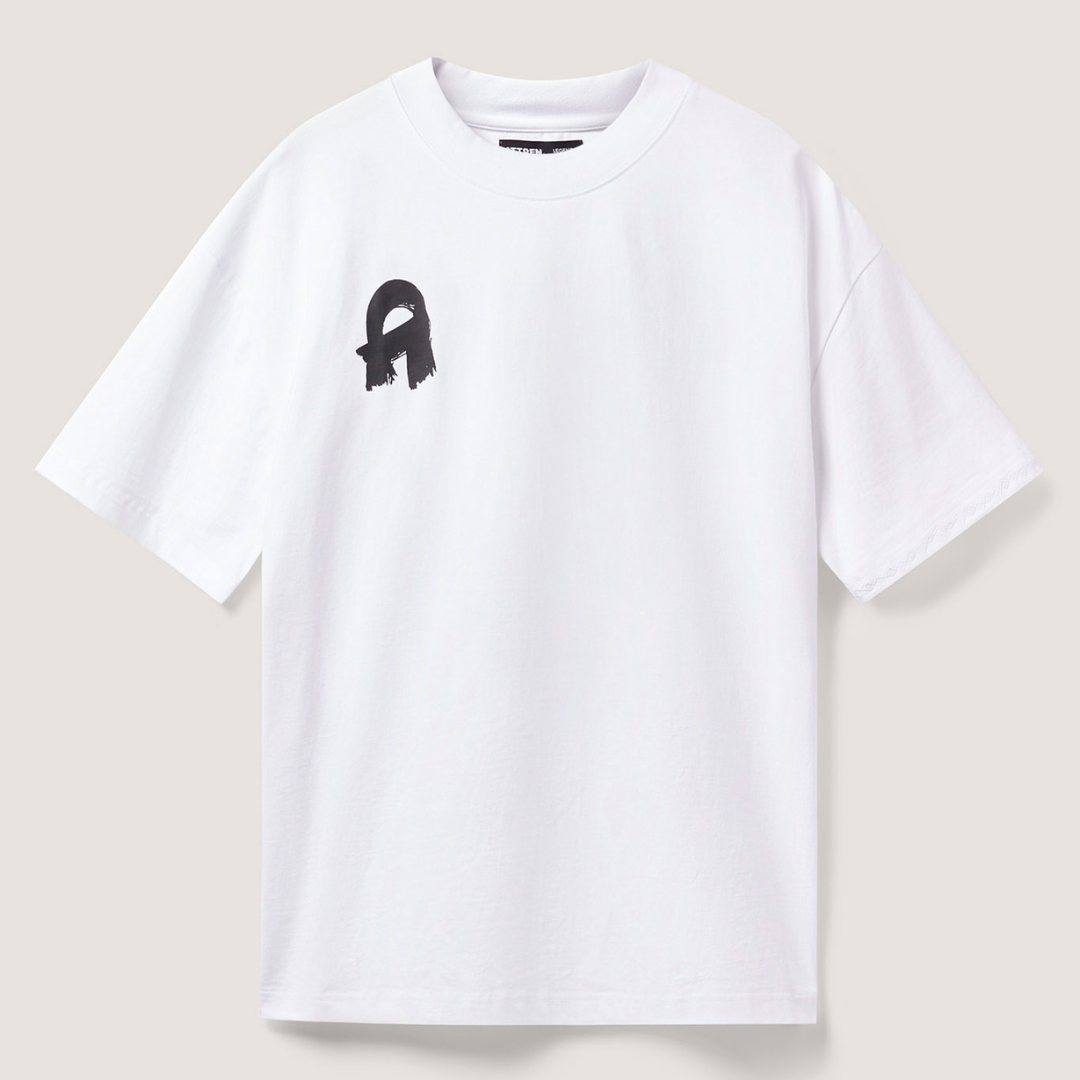 Oversized Signature Tee - White- Men's