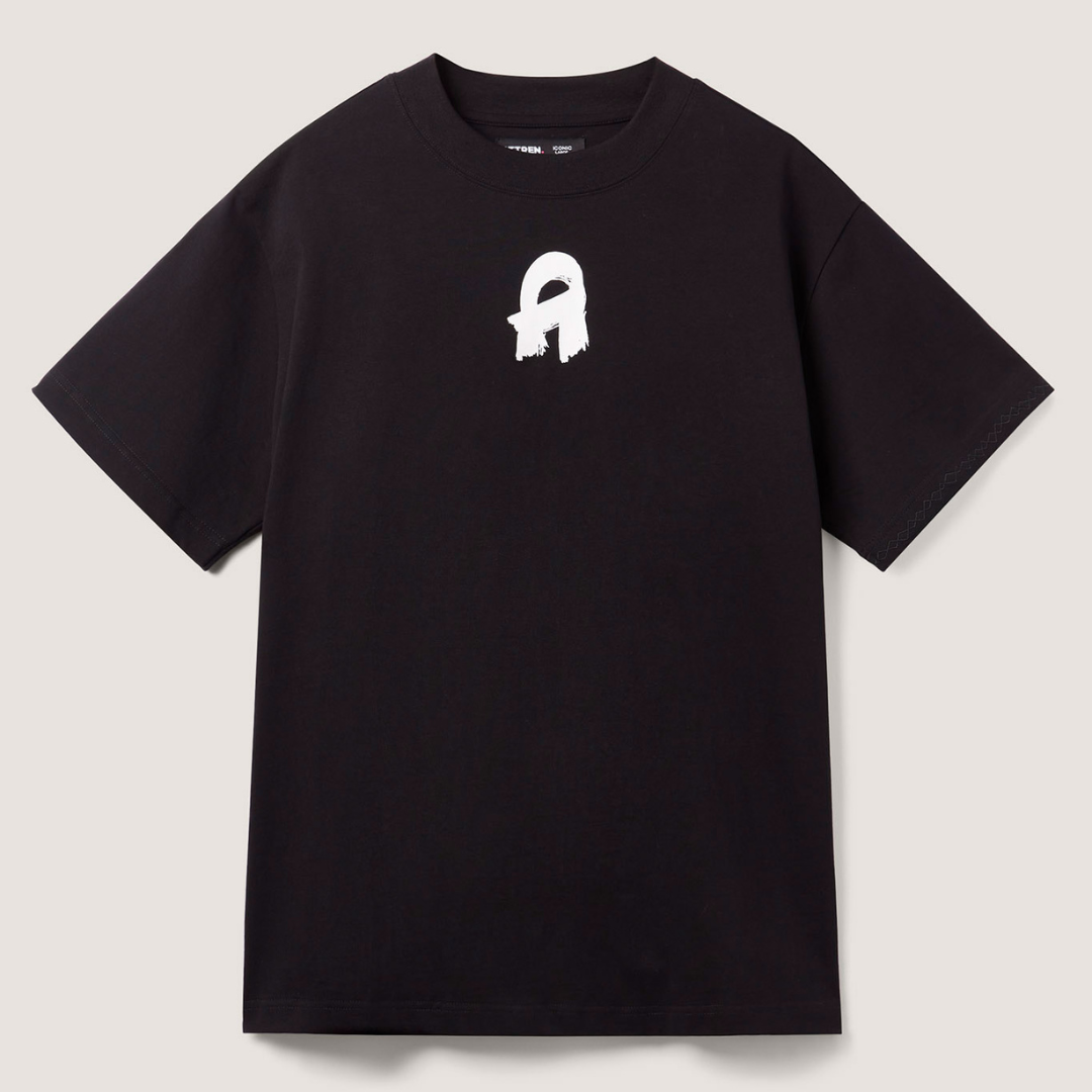 Oversized Signature Tee - Black- Women's